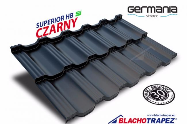 Blachodachówka Germania Simetric - Superior Czarny