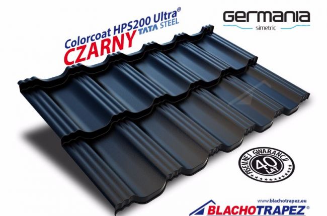 Blachodachówka Germania Simetric - Colorcoat Czarny