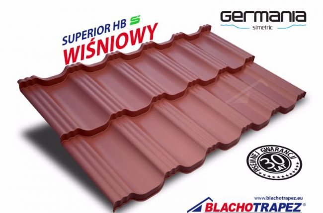 Blachodachówka Germania Simetric - Wiśniowa